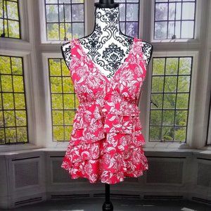 💖💖NWT CROFT & BARROW TIERED RUFFLE TANKINI TOP (M)